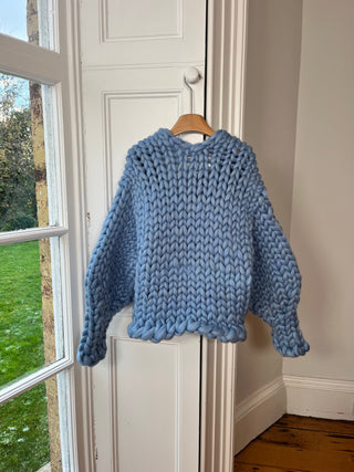 Blue Colossal Knit Cardigan M/L (Merino Sample)