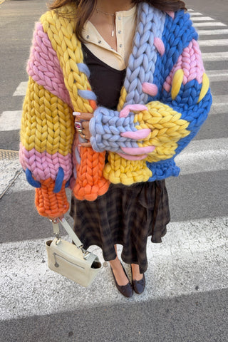 Colourful Colossal Knit Cardigan
