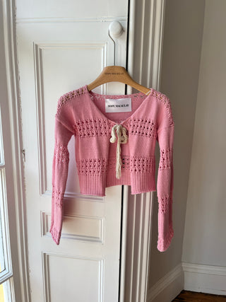 1of2 Baby Pink Knit Cardigan XS (Sample)