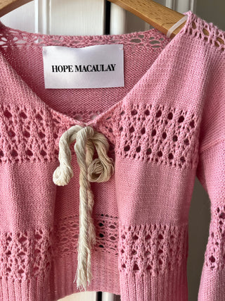 1of2 Baby Pink Knit Cardigan XS (Sample)