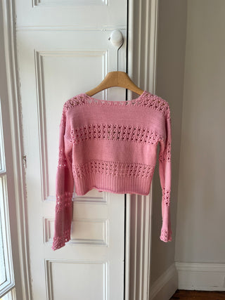 1of2 Baby Pink Knit Cardigan XS (Sample)