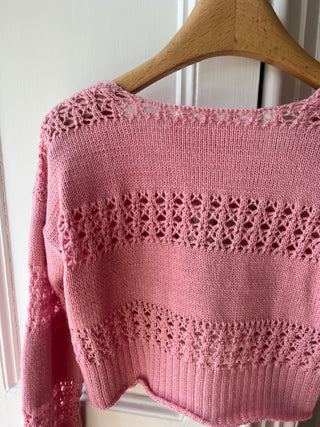 1of2 Baby Pink Knit Cardigan XS (Sample)