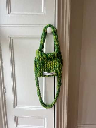 Blended Green Colossal Knit Crossbody Bag (Sample)