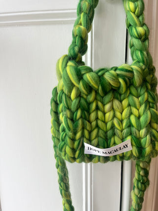 Blended Green Colossal Knit Crossbody Bag (Sample)