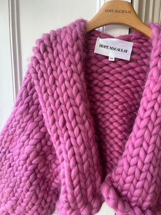 Magenta Colossal Knit Cardigan S/M (Sample)