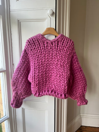 Magenta Colossal Knit Cardigan S/M (Sample)