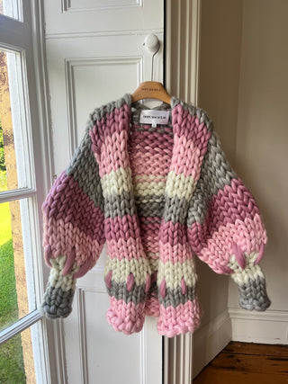 1of1 Pink Stripe Colossal Knit Cardigan S/M (Sample)