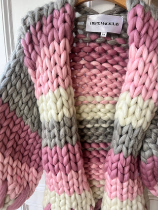 1of1 Pink Stripe Colossal Knit Cardigan S/M (Sample)