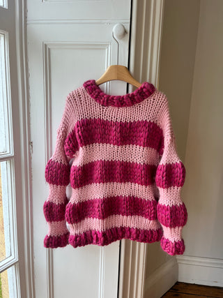 Sparkle Pink Bubble Knit Sweater S/M (Limited Edition Sample)