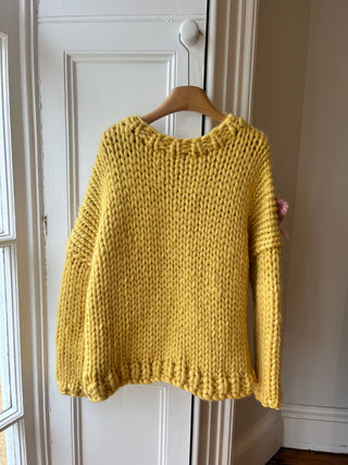 1of1 Yellow Chunky Bow Knit Sweater S/M (Sample)