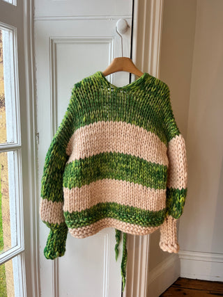 1of1 Blended Green Chunky Knit Cardigan S/M (Sample)