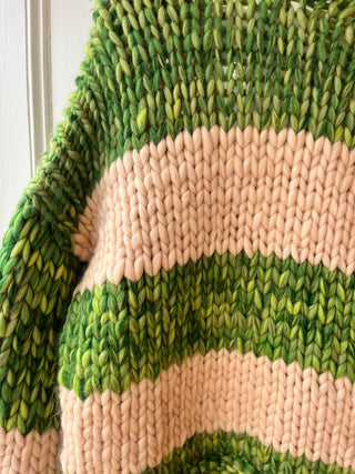 1of1 Blended Green Chunky Knit Cardigan S/M (Sample)