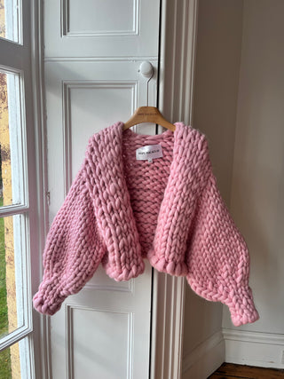 Pink Colossal Knit Cardigan S/M (Merino Version Sample)