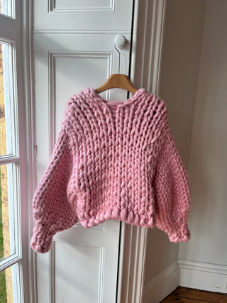 Pink Colossal Knit Cardigan S/M (Merino Version Sample)