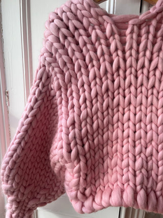 Pink Colossal Knit Cardigan S/M (Merino Version Sample)