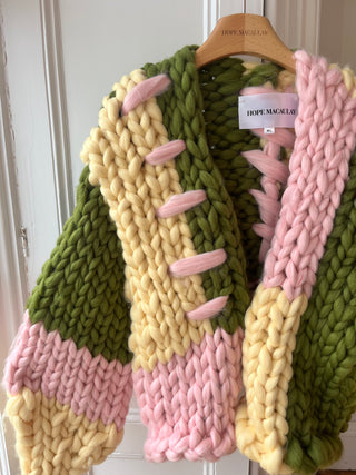 Olive Colossal Knit Cardigan (Sample)