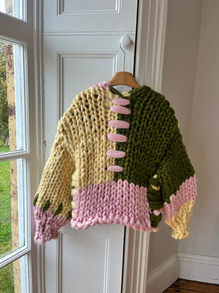 Olive Colossal Knit Cardigan (Sample)