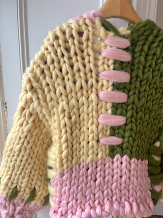 Olive Colossal Knit Cardigan (Sample)