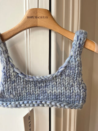 Blended Blue Chunky Knit Bralette S (Sample)