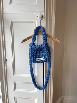 1of1 Coastal Blue Colossal Knit Crossbody Bag (Sample)