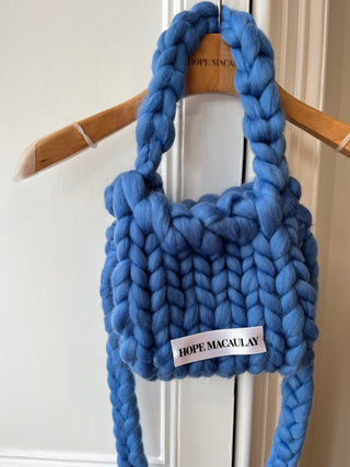 1of1 Coastal Blue Colossal Knit Crossbody Bag (Sample)