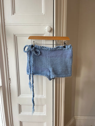 Blue Chunky Knit Shorts S/M (Sample)