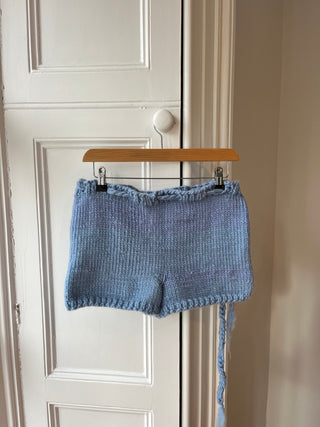 Blue Chunky Knit Shorts S/M (Sample)