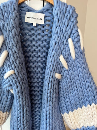 Sky Blue Colossal Knit Cardigan M/L (Sample)