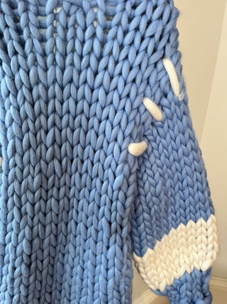 Sky Blue Colossal Knit Cardigan M/L (Sample)