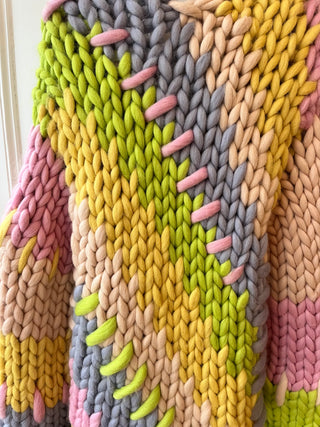 Pastel Midi Colossal Knit Cardigan M/L (Sample)