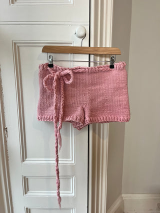 Pink Chunky Knit Shorts S/M (Sample)