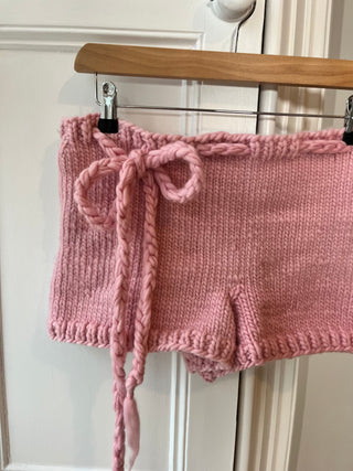 Pink Chunky Knit Shorts S/M (Sample)