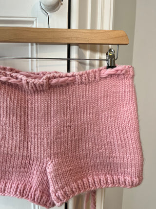 Pink Chunky Knit Shorts S/M (Sample)