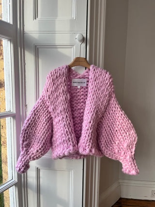 Block Pink Colossal Knit Cardigan M/L (Sample)