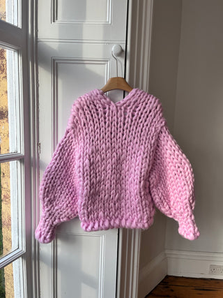 Block Pink Colossal Knit Cardigan M/L (Sample)