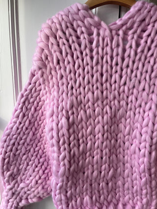 Block Pink Colossal Knit Cardigan M/L (Sample)