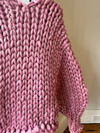 Dusty Pink Colossal Knit Cardigan M/L (Sample)