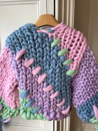 1of1 Mint, Pink & Purple Colossal Knit Cardigan XS/S (Sample)