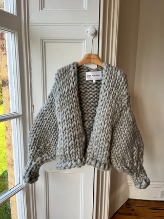 Grey Vegan Colossal Knit Cardigan (Sample)