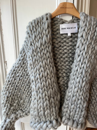 Grey Vegan Colossal Knit Cardigan (Sample)