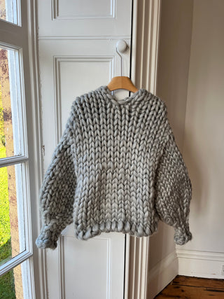 Grey Vegan Colossal Knit Cardigan (Sample)