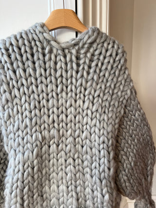 Grey Vegan Colossal Knit Cardigan (Sample)