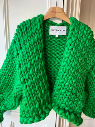 Emerald Green Colossal Knit Cardigan M/L (Sample)