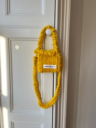 Yellow Colossal Knit Crossbody Bag (Sample)