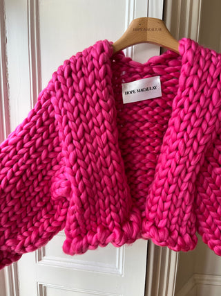 Hot Pink Colossal Knit Cardigan S/M (Sample)