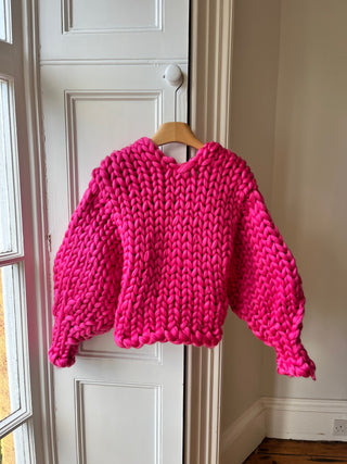 Hot Pink Colossal Knit Cardigan S/M (Sample)