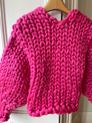 Hot Pink Colossal Knit Cardigan S/M (Sample)