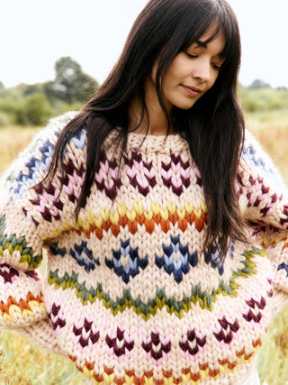 Colourful Fair Isle Chunky Knit Sweater