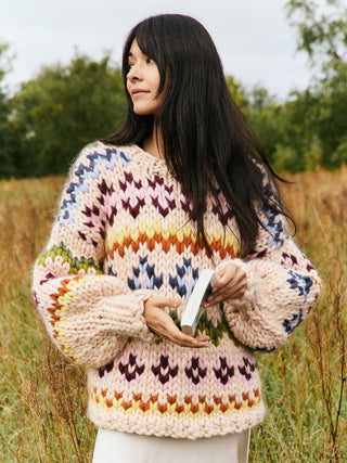 Colourful Fair Isle Chunky Knit Sweater