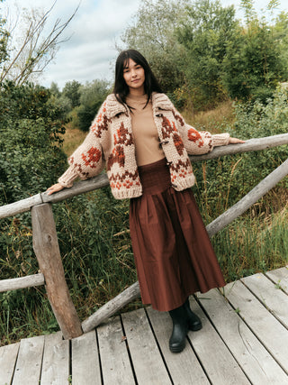 Dala Horse Chunky Knit Cardigan